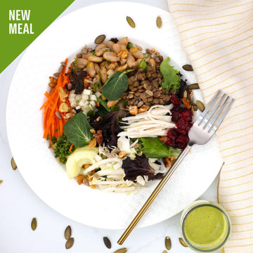 Organic Spring Mix Cannellini Beans Arugula Pesto Dressing