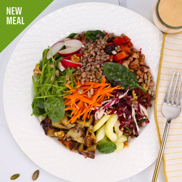 Radicchio Japanese Sweet Potato Buckwheat Ginger Tahini