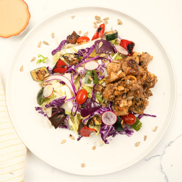 Teriyaki Chicken Slaw Salad Sweet Chili Ginger Dressing