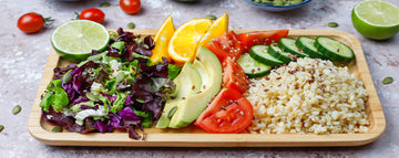 Healthy fresh salad plate